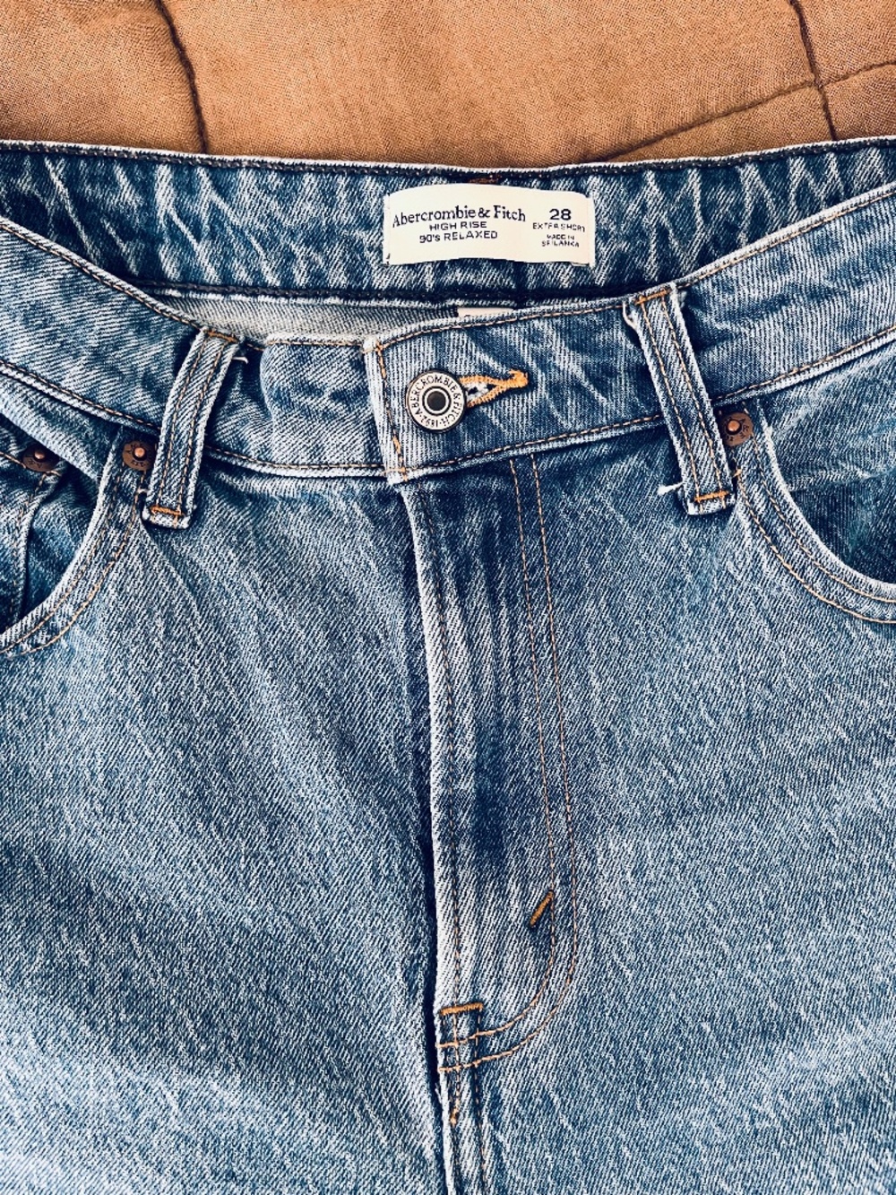 Abercrombie & Fitch Light Blue Wide Leg Jeans - Picture 2 of 3